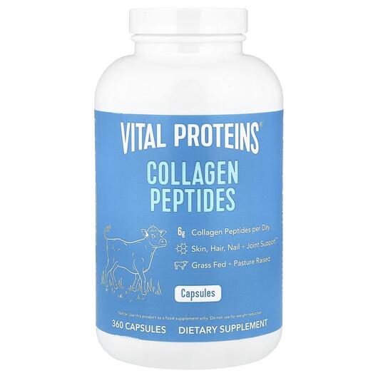 Основне фото товара Collagen Peptides, Колагенові пептиди 550 мг, 360 капсул