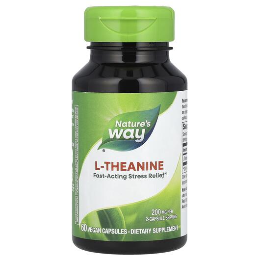 Основне фото товара Nature's Way, L-Theanine Stress, L-Теанин, 60 капсул