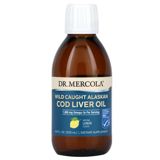Основне фото товара Wild Caught Alaskan Cod Liver Oil Lemon, Олія печінки тріски, 200