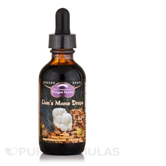 Основне фото товара Dragon Herbs, Lion's Mane Drops, Гриби Левова Грива, 60 мл