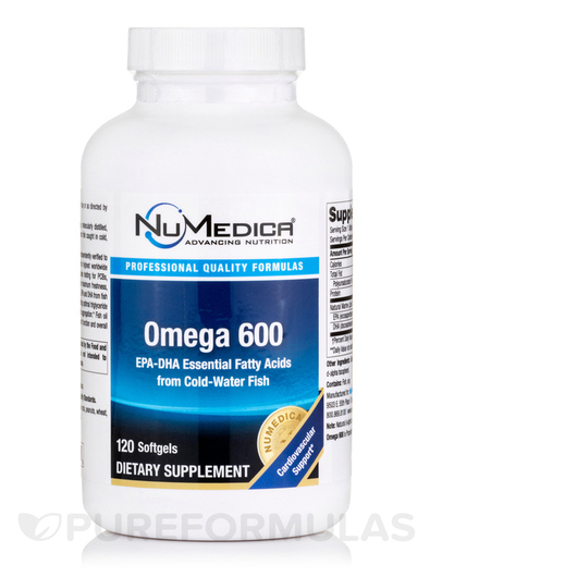 Основне фото товара NuMedica, Omega 600 USP EC, Омега 3, 120 капсул
