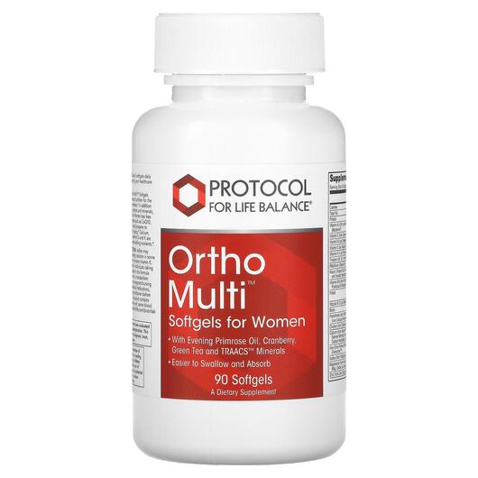 Основне фото товара Ortho Multi Softgels for Women, Вітаміни для жінок, 90 капсул