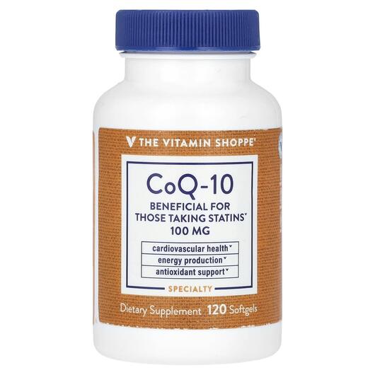 Основне фото товара TheVitaminShoppe, CoQ-10 100 mg, Коензим CoQ10, 120 капсул