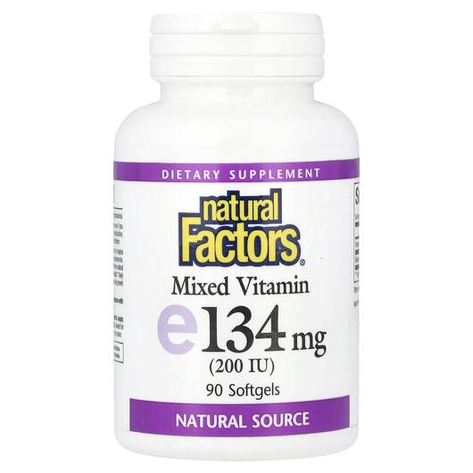 Основне фото товара Mixed Vitamin E 200 IU 90, Вітамін E Токофероли, 90 капсул