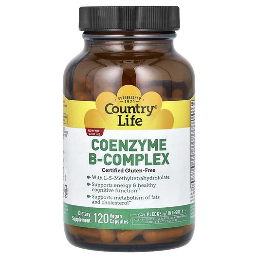 Основне фото товара Coenzyme B-Complex Caps, Коензим B-комплекс, 120 капсул