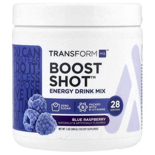 Основне фото товара Boost Shot Energy Drink Mix Blue Raspberry, Енергетичний напій, 1