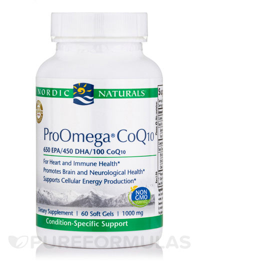 Основне фото товара Nordic Naturals, ProOmega CoQ10 1000 mg, Омега 3, 60 капсул