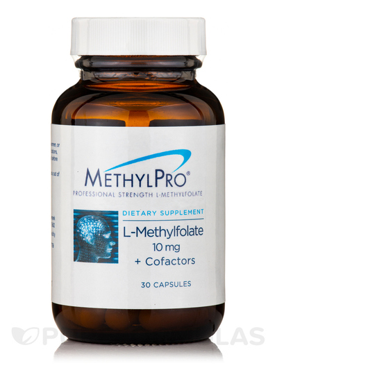 Основне фото товара L-Methylfolate 10 mg + Cofactors, Метилфолат, 30 капсул