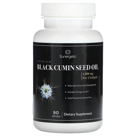 Основне фото товара Premium Black Cumin Seed Oil 1000 mg, Куркумін, 90 капсул