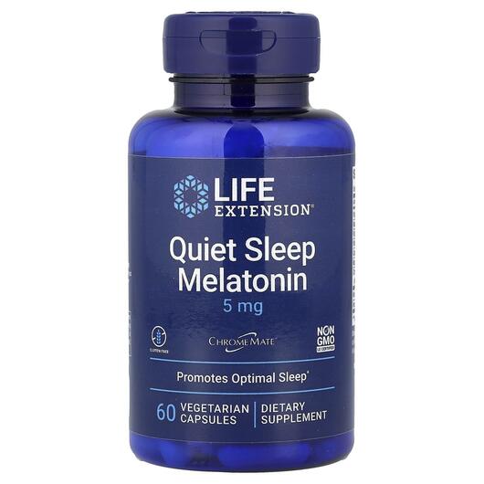 Основне фото товара Quiet Sleep Melatonin 5 mg, Мелатонін 5 мг, 60 капсул