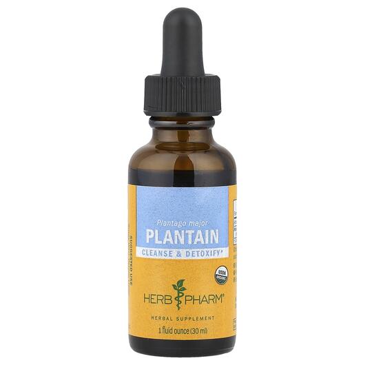 Основне фото товара Herb Pharm, Plantain Fresh Leaf, Псиліум, 30 мл
