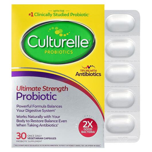 Основне фото товара Culturelle, Ultimate Strength Probiotic, Пробіотики, 30 капсул