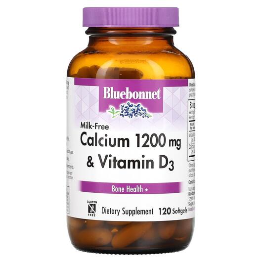 Основне фото товара Milk-Free Calcium 1200 mg, Кальцій без молока 1200 мг, 120 капсул