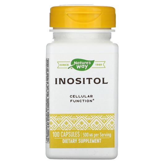 Основне фото товара Nature's Way, Inositol, Інозітол 500 мг, 100 капсул
