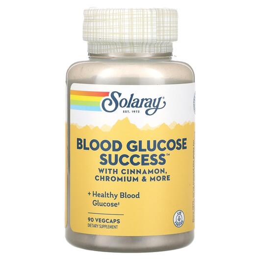 Основне фото товара Solaray, Blood Glucose Success, Підтримка рівня цукру, 90 капсул
