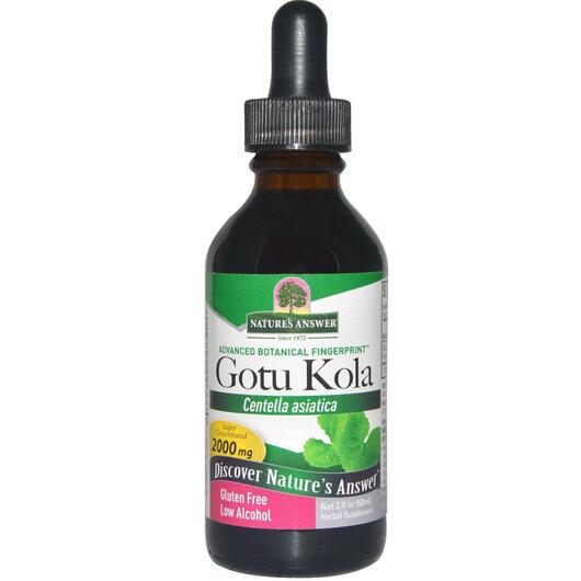 Основне фото товара Nature's Answer, Gotu Kola 2000 mg, Готу Кола, 60 мл