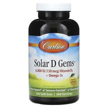 Solar D Gems 6000 IU 150 mcg Vitamin D3 + Omega-3s