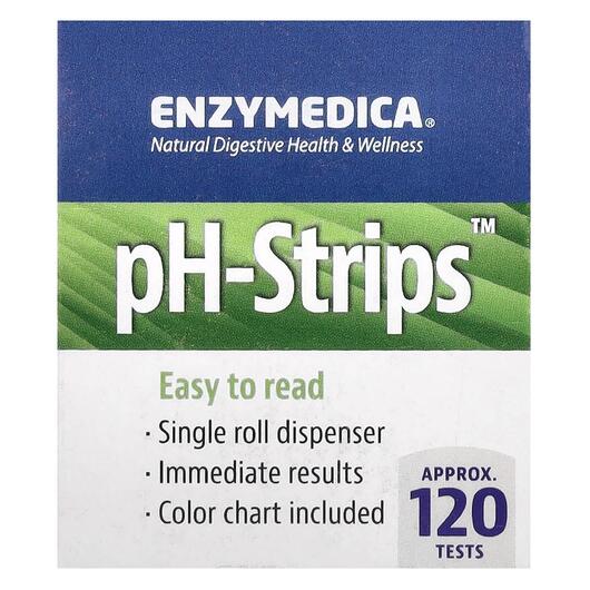 Основне фото товара Enzymedica, pH-Strips, Тест рівня рН, 16 штук