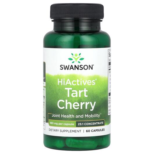 Основне фото товара Swanson, Tart Cherry, Екстракт вишні 465 мг, 60 капсул
