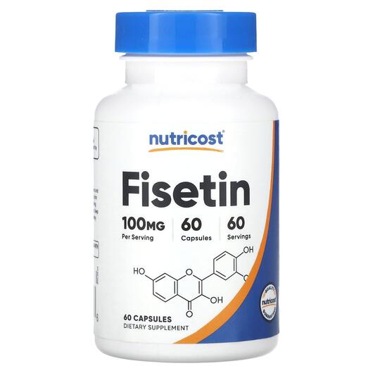 Основне фото товара Nutricost, Fisetin 100 mg, Фізетин, 60 капсул