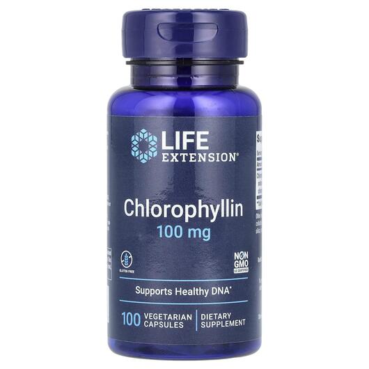 Основне фото товара Chlorophyllin 100 mg, Хлорофілін 100 мг, 100 капсул