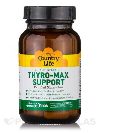 Основне фото товара Thyro-Max Support, Підтримка щитоподібної залози, 60 таблеток