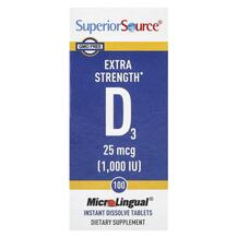 Extra Strength D3 25 mcg 1000 IU Витамин D3 Superior