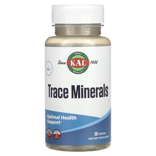 Основне фото товара KAL, Trace Minerals, Мінеральні добавки, 30 таблеток
