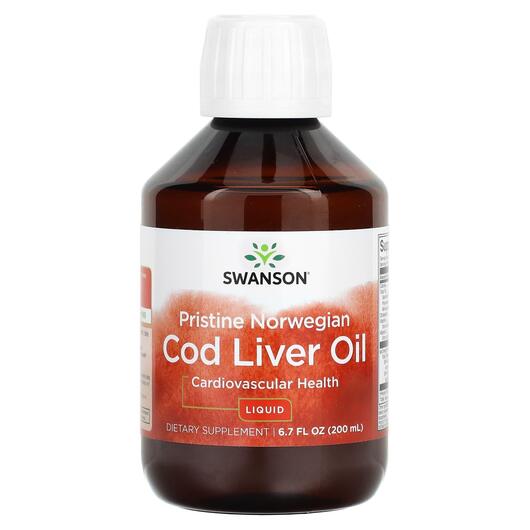 Основне фото товара Pristine Norwegian Cod Liver Oil Liquid, Олія печінки тріски, 200