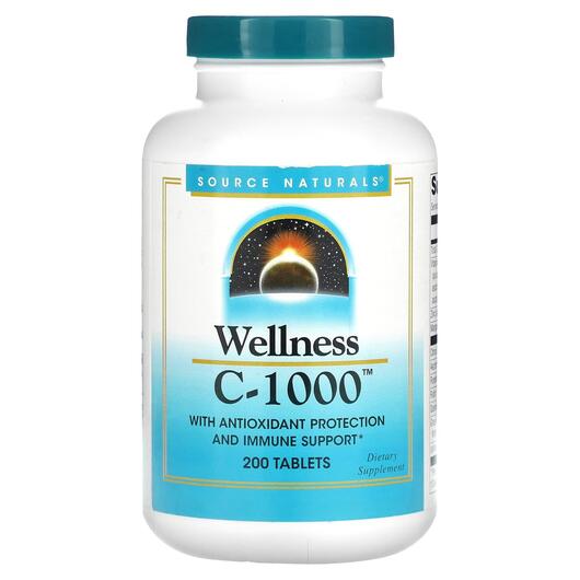 Основне фото товара Source Naturals, Wellness C-1000, Вітамін C, 200 таблеток