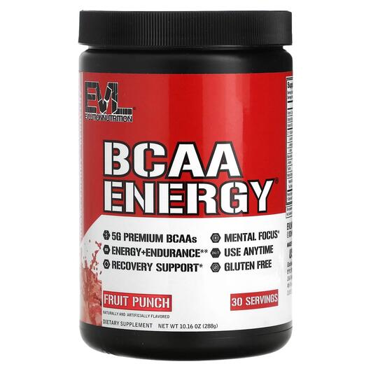 Основне фото товара EVLution Nutrition, BCAA ENERGY Fruit Punch, БЦАА, 288 г