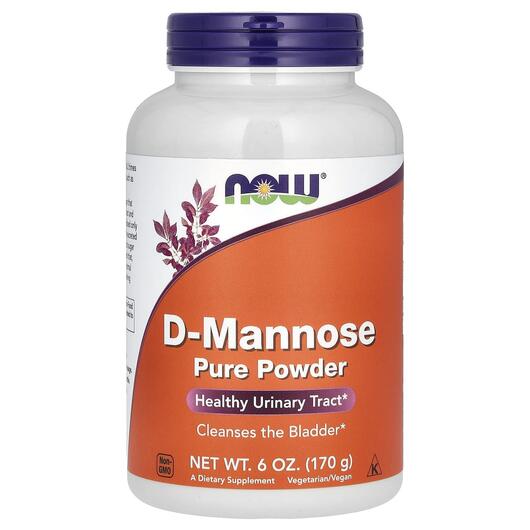 Основне фото товара NOW, D-Mannose Pure Powder, D-Манноза в порошку, 170 г