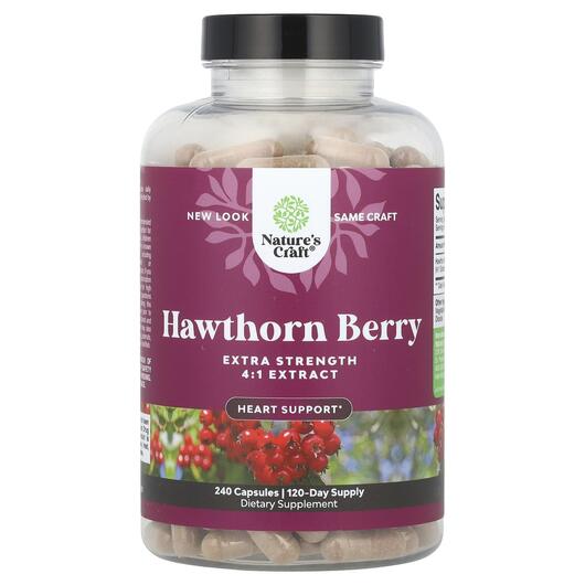 Основне фото товара Nature's Craft, Hawthorn Berry, Глід, 240 капсул