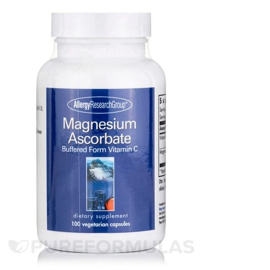 Основне фото товара Allergy Research Group, Magnesium Ascorbate, Магній, 100 капсул