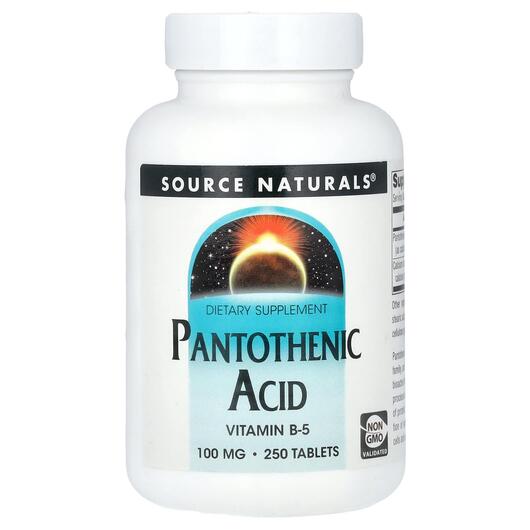 Основне фото товара Pantothenic Acid 100 mg 250, Пантотенова кислота 100 мг, 250 табл