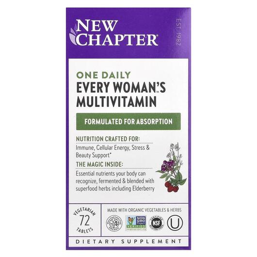 Основне фото товара New Chapter, Every Woman's Multi, Мультивітаміни, 72 таблето