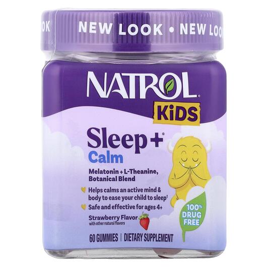 Основне фото товара Kids Sleep + Calm Ages 4 + Up Strawberry, Підтримка сну, 60 табле