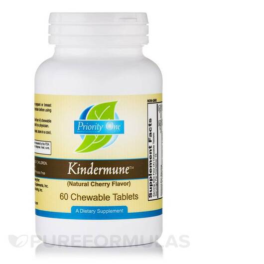 Основне фото товара Kindermune Natural Cherry Flavor, Вітамін C, 60 таблеток