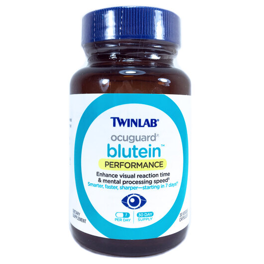Основне фото товара Twinlab, Blutein Performance, Підтримка здоров'я очей, 30 ка