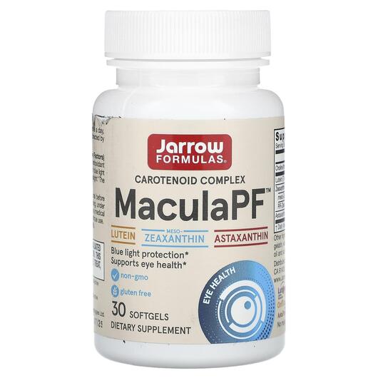 Основне фото товара Jarrow Formulas, Macula PF Blue Light, Лютеїн+, 30 капсул
