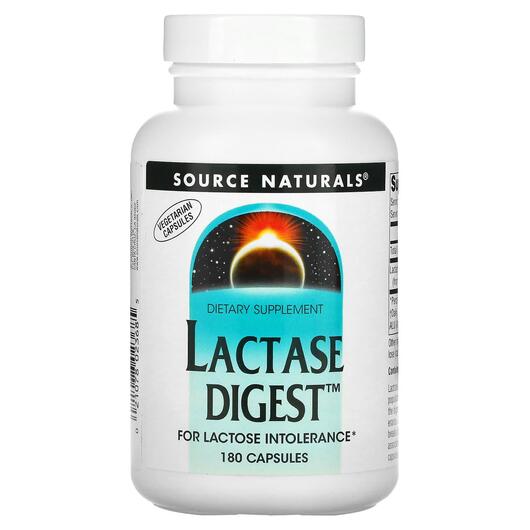 Основне фото товара Source Naturals, Lactase Digest, Фермент Лактаза, 180 капсул