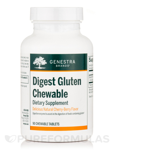 Основне фото товара Digest Gluten Chewable Natural Cherry-Berry, Ферменти, 90 таблето