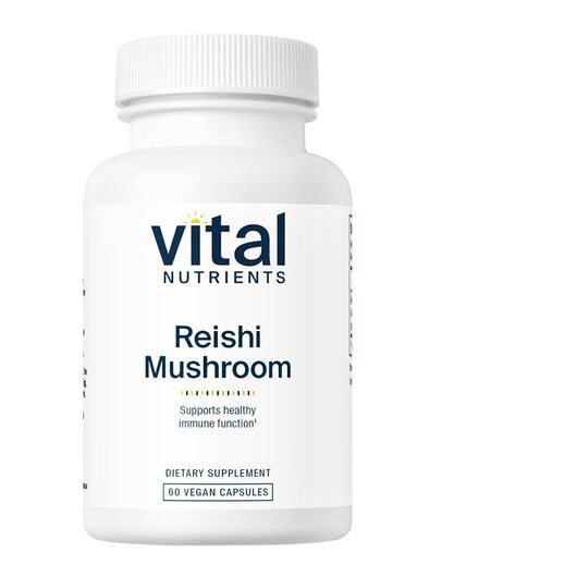 Основне фото товара Vital Nutrients, Reishi Mushroom 500 mg, Гриби Рейші, 60 капсул