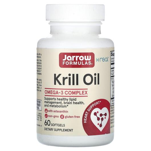 Основне фото товара Jarrow Formulas, Krill Oil, Масло Кріля, 60 капсул