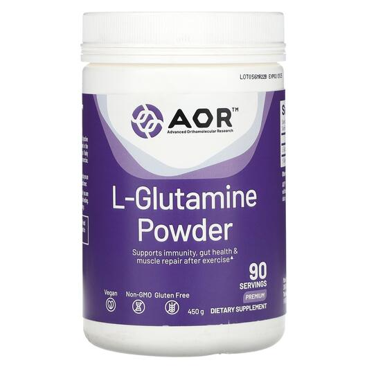 Основне фото товара AOR, L-Glutamine Powder Premium, L-Глутамін, 450 г