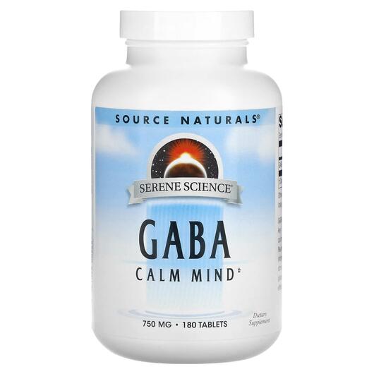 Основне фото товара Source Naturals, GABA 750 mg 180, GABA 750 мг, 180 таблеток