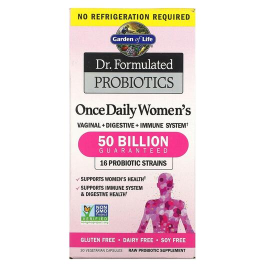 Основне фото товара Dr. Formulated Probiotics, Пробіотики для жінок, 30 капсул