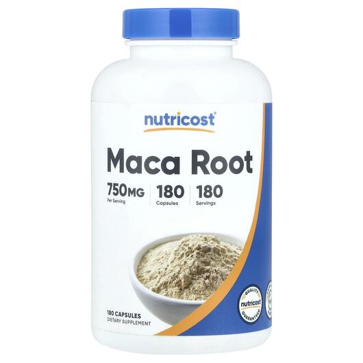 Основне фото товара Nutricost, Maca Root, Мака, 180 капсул