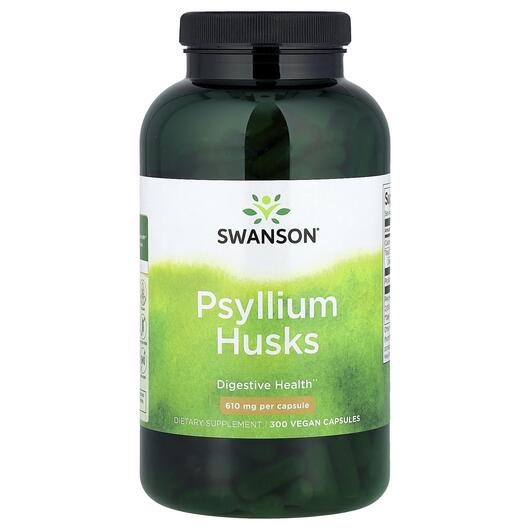 Основне фото товара Psyllium Husks 610 mg, Лушпиння насіння подорожника, 300 капсул