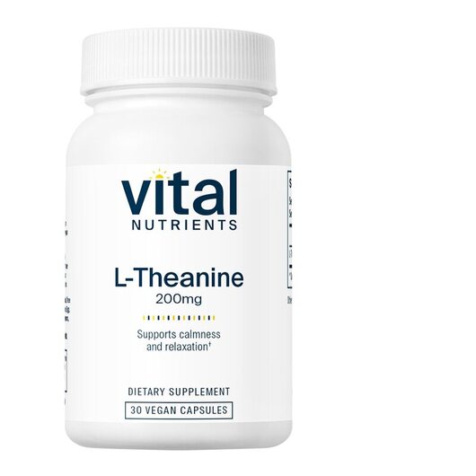 Основне фото товара Vital Nutrients, L-Theanine 200 mg, L-Теанін, 30 капсул